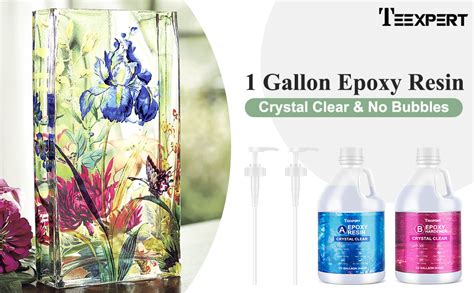 Teexpert Crystal Clear Epoxy Resin 1 Gallon Craft Resin