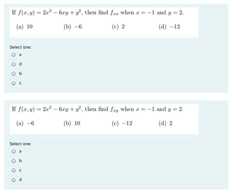 Solved If F X Y 2 03 6xy Y2 Then Find Fru When X