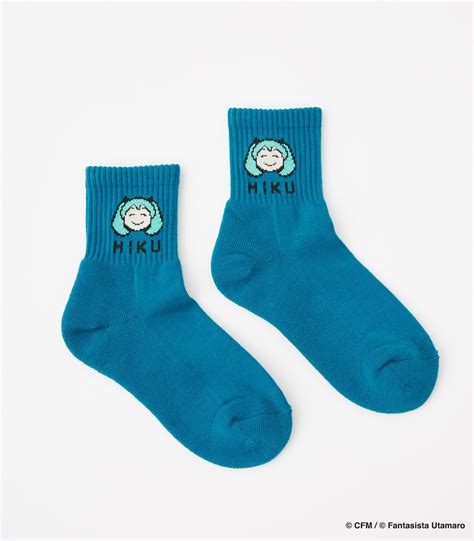 Hatsune Miku Moji Jacquard Socks: R4G - Tokyo Otaku Mode (TOM)