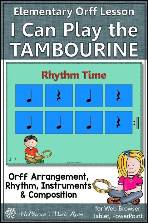 Elementary Music Lesson Tambourine Orff Rhythm Instruments