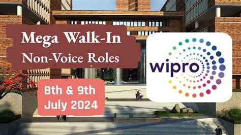 Wipro Mega Walk In Non Voice Roles Youtube