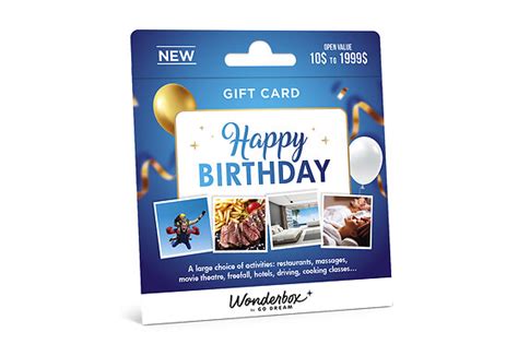 Gift Box Happy Birthday Gift Card WONDERBOX