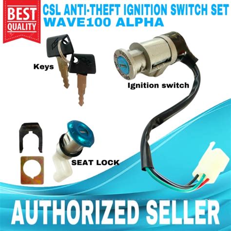 CSL Anti Theft Ignition Switch Seat Lock Set For HONDA WAVE ALPHA