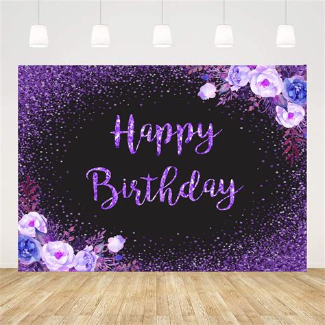 Buy Ticuenicoa 5x3ft Happy Birthday Backdrop For Adult Party Black And