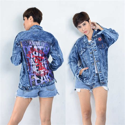 Jual Jaket Jeans Oversize Wanita Viral Kekinian Jeket Denim Remaja