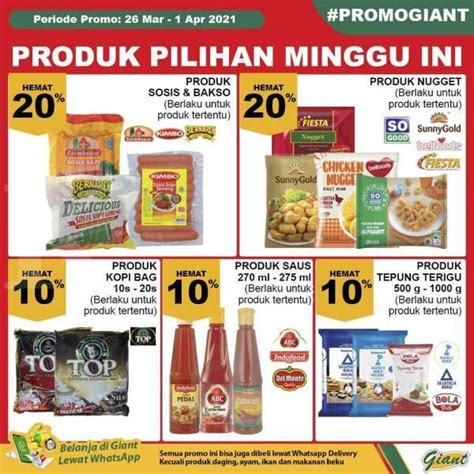 Cek Promo Giant Weekday 1 April 2021 Diskonan Awal Bulan Mulai 10 30