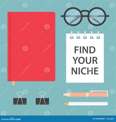 Find Your Niche Written in Notebook Stock Vector - Illustration of