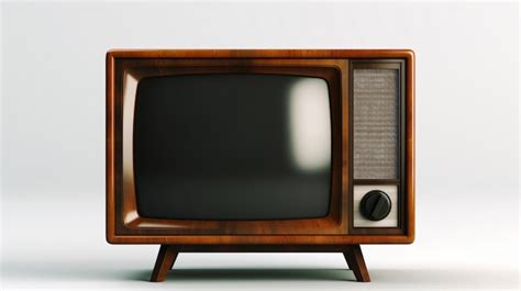 Old Tv Isolated On White Background Premium Ai Generated Image