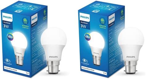 Buy PHILIPS 3 Watt LED Bulb AceSaver LED Bulb Base B22 Light Bulb