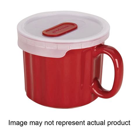 Goodcook 04164 Mug With Vented Lid 20 Oz Capacity Ceramic White