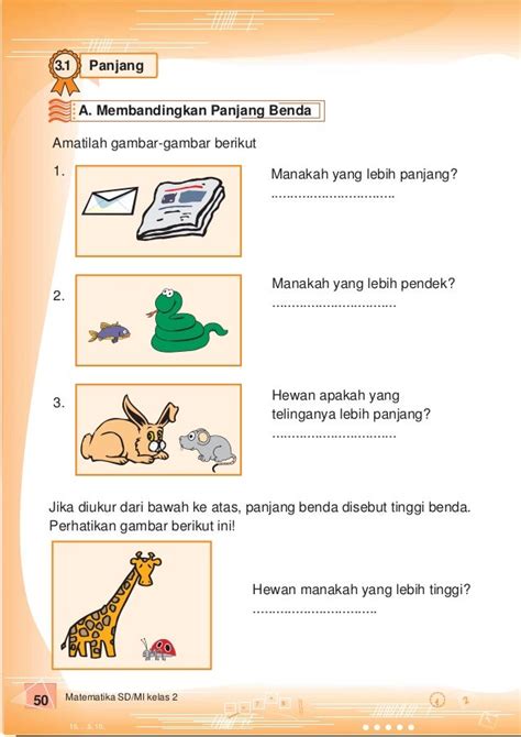 Contoh Soal Pengukuran Panjang Kelas 2 Sd Homecare24