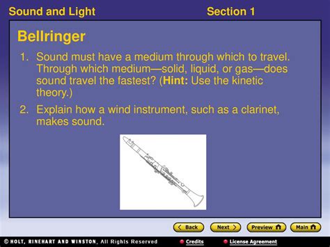 Section 1 Sound Preview Key Ideas Bellringer Properties Of Sound Ppt