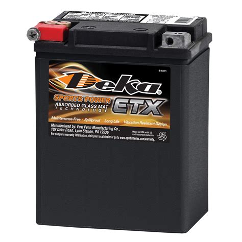 12V 220CCA 14AH C20 DEKA POWERSPORTS AGM Federal Batteries