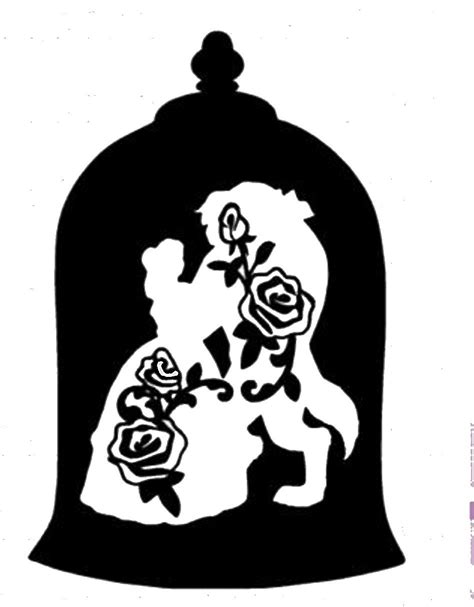 Beauty And The Beast Silhouette Vector at Vectorified.com | Collection ...