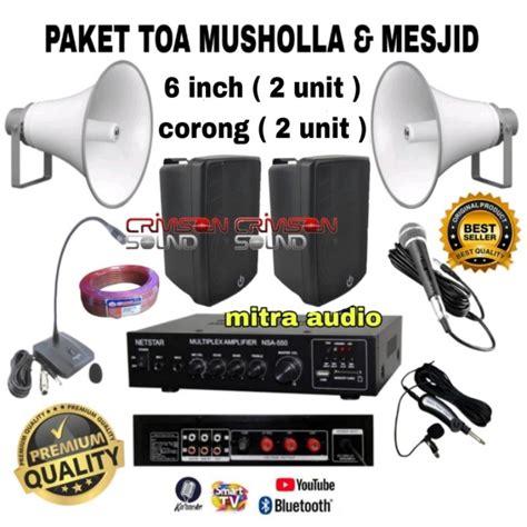 Jual Paket Sound System Toa Masjid Musholla Speaker Inch Best