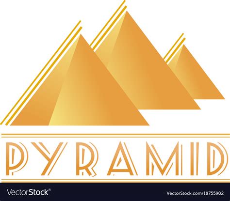 Egyptian Pyramids Logotype Royalty Free Vector Image