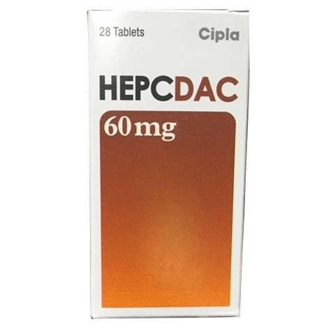 Daclatasvir Mg Hepcdac Tablets Cipla Packaging Type Box At Best