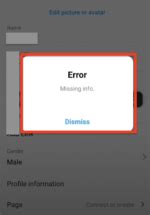 How To Fix Instagram Error Missing Info Networkbuildz