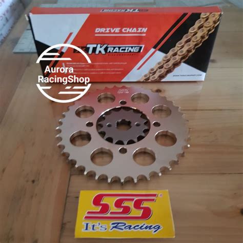 Gear Set Sss Kawasaki W Rantai Tk Hs Gold Lazada Indonesia