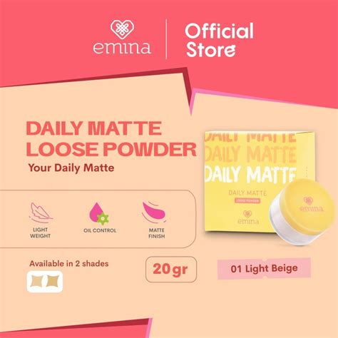 Jual Emina Daily Matte Loose Powder 20 G Shopee Indonesia