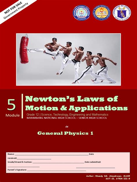 Module 5 Newtons Laws Of Motion And Applications Gen Phy 1 Pdf