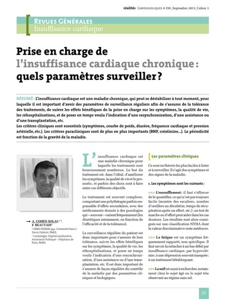 Prise En Charge De L Insuffisance Cardiaque Chronique