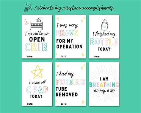 Nicu Milestone Cards Nicu Photo Prop Cards Nicu Crib Cards Etsy