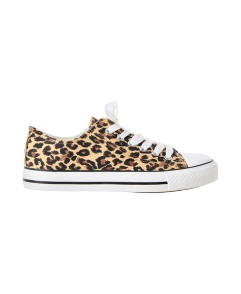 Leopard Print Low Top Trainers