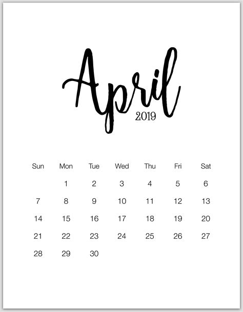 🔥 Download April Minimalist Calendar Calendars By Bhenry62 April