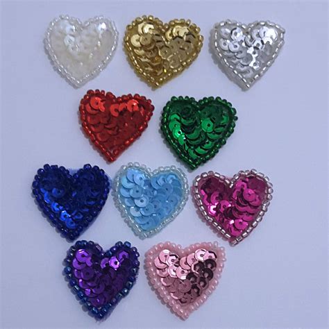 Mm Heart Sequin Motif Sequin World