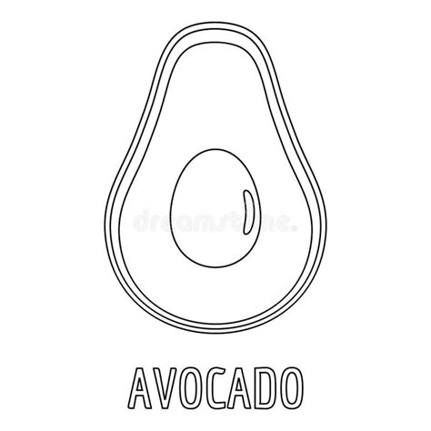 Avocado Icon Outline Style Stock Vector Illustration Of Ripe