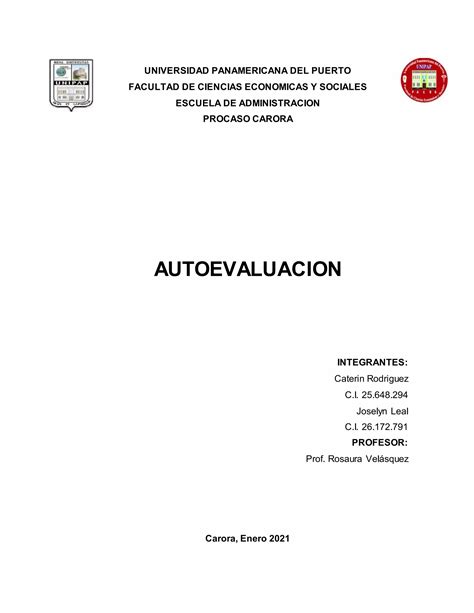 Autoevaluaci N Dise O Y Evaluaci N De Proyectos Pdf