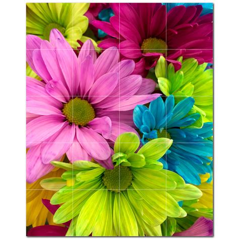 Picture Flowers Photo 6 X 6 Satin Ceramic Decorative Mural Wayfair