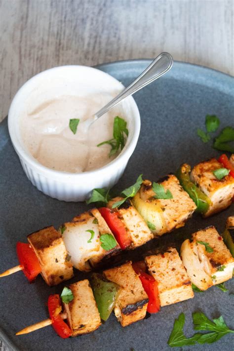 Espetadas De Tofu Cogumelo Vegetariano