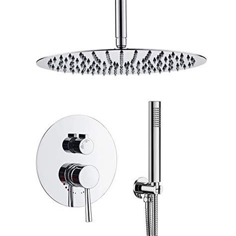 Chrome Shower System Ceiling Shower Faucet Sets Complete With Brass