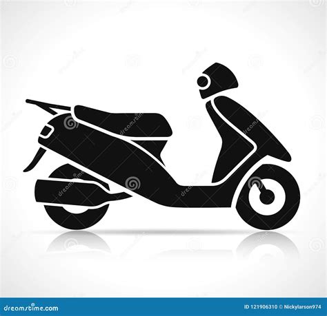 Icono Negro De La Vespa Del Vector Ilustraci N Del Vector Ilustraci N