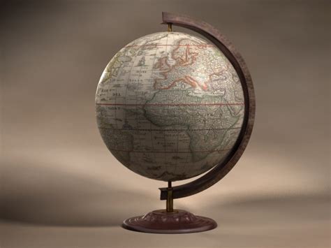 3d Vintage Globe Model