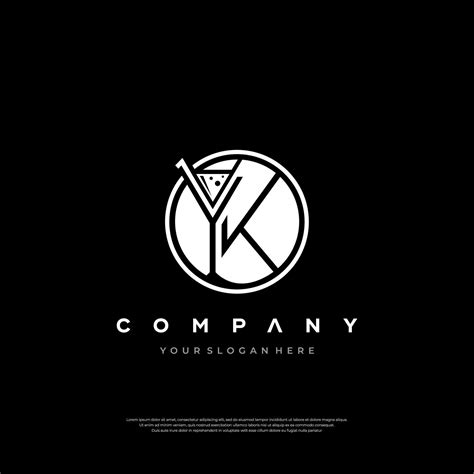 Yk Letter Logo Design Unique Attractive Creative Modern Initial Yk