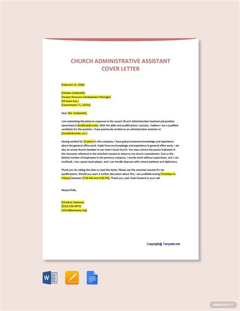 Church Financial Report Template Google Docs Word Apple Pages