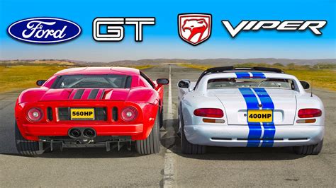 Ford Gt Vs Dodge Viper Drag Race Youtube