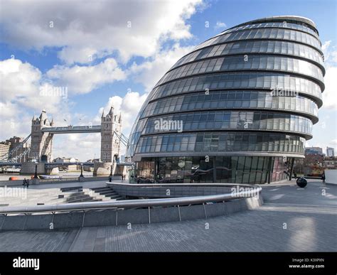 City Hall And Tower Bridge London Stock Photo Alamy