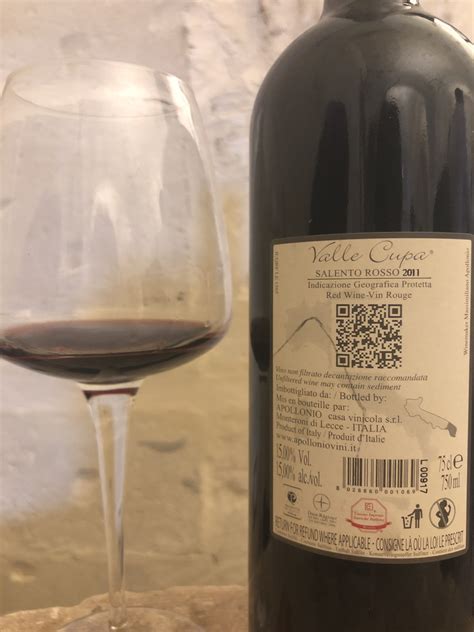 Valle Cupa Salento Rosso Igt Apollonio It S Tannintime