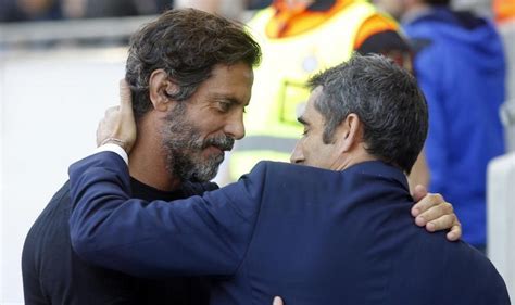 Quique Sanchez Flores Se Saluda Con Ernesto Marca