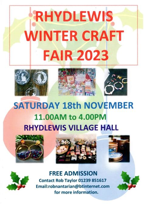 Rydlewis Winter Craft Fair Whats On Cardigan Bay