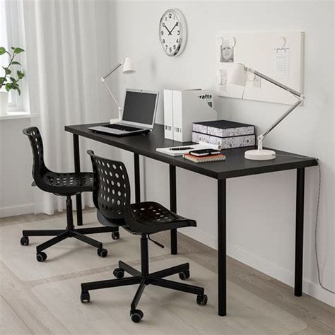 ADILS LINNMON Table Black Brown Black 200 X 60 Cm IKEA Home Office