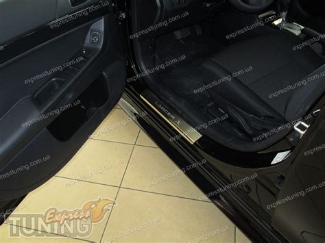 Накладки на пороги Митсубиси Лансер 10 (защитные накладки Mitsubishi ...