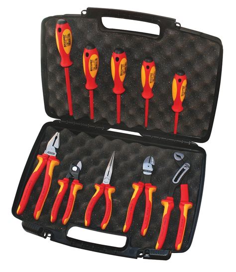 Knipex 989830US 10 Piece 1000V Insulated Pliers Cutters And