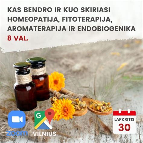 Konferencija KAS BENDRO IR KUO SKIRIASI HOMEOPATIJA FITOTERAPIJA