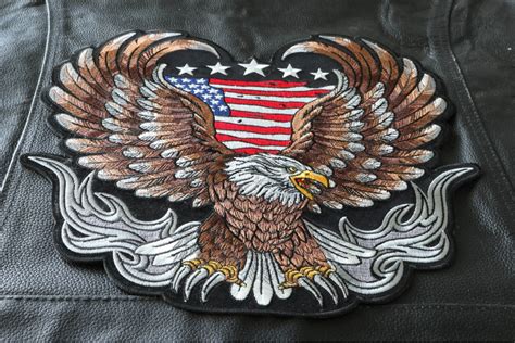 American Flag Eagle Patch Large Eagle Patches For Jackets By Ivamis