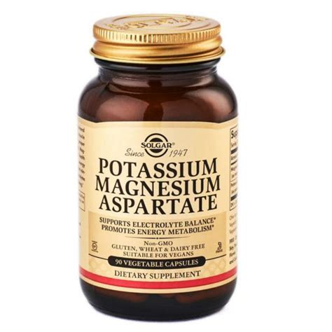 Solgar Potassium Magnesium Aspartate 90 Capsules Lazada Ph